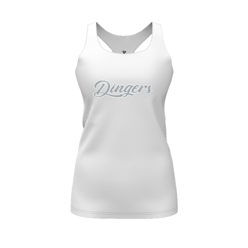[FT0TRBWH-FYS-LOGO1] Decker Racerback Tank Top (Female Youth S, White, Logo 1)