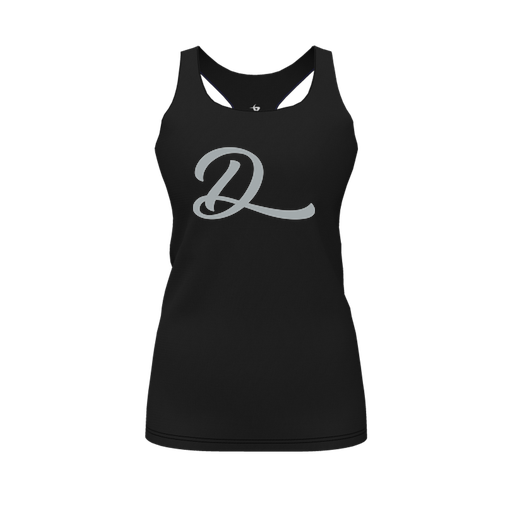 [FT0TRBBK-FYS-LOGO2] Decker Racerback Tank Top (Female Youth S, Black, Logo 2)