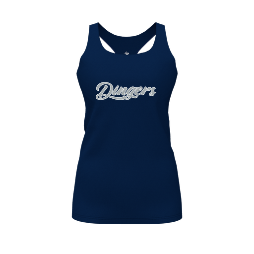 [FT0TRBNV-FYS-LOGO1] Decker Racerback Tank Top (Female Youth S, Navy, Logo 1)