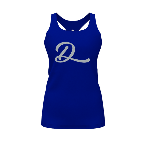 [FT0TRBRY-FYS-LOGO2] Decker Racerback Tank Top (Female Youth S, Royal, Logo 2)