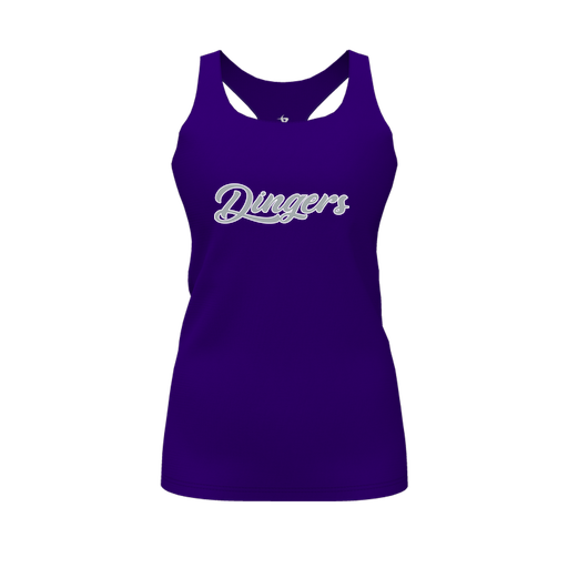 [FT0TRBPP-FYS-LOGO1] Decker Racerback Tank Top (Female Youth S, Purple, Logo 1)