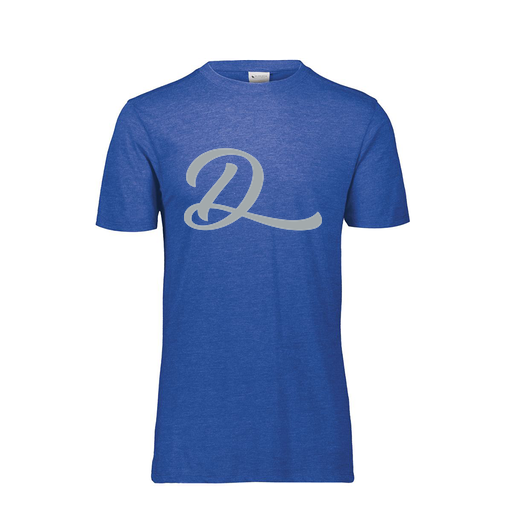 [FTSCUBRY-YS-LOGO2] Decker Youth Tri-Blend T-Shirt - Short Sleeve (Youth S, Royal, Logo 2)