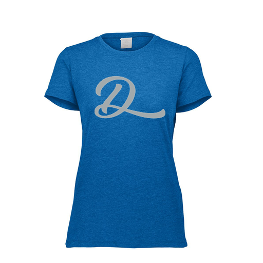 [FTSCUBRY-FAXS-LOGO2] Decker Women's Tri-Blend T-Shirt - Short Sleeve (Female Adult XS, Royal, Logo 2)