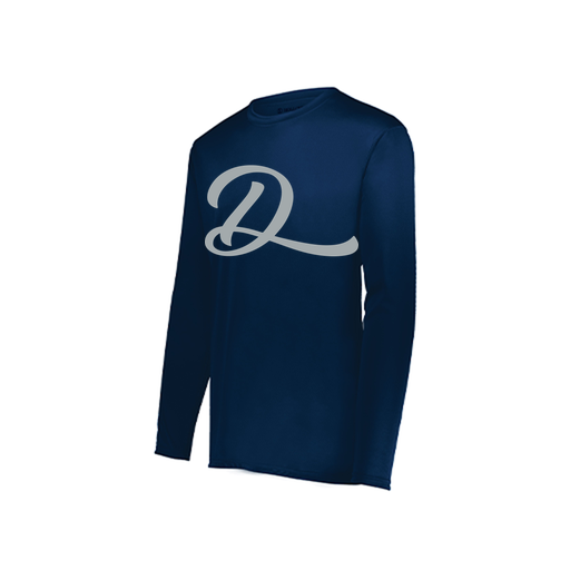 [222822.065.XS-LOGO2] Men's LS Smooth Sport Shirt (Adult XS, Navy, Logo 2)