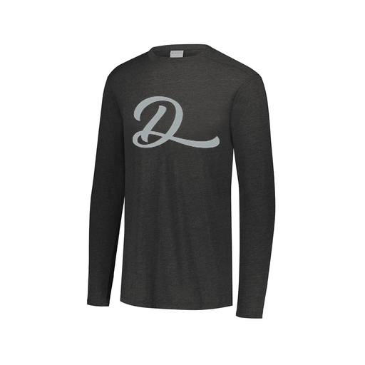 [FTLCUBBK-AXS-LOGO2] Decker Men's Tri-Blend T-Shirt - Long Sleeve (Adult XS, Black, Logo 2)