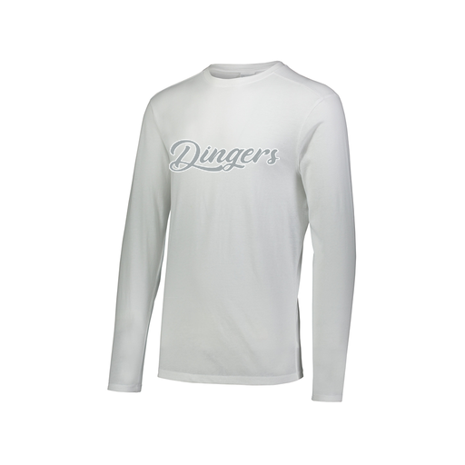 [FTLCUBWH-AXS-LOGO1] Decker Men's Tri-Blend T-Shirt - Long Sleeve (Adult XS, White, Logo 1)
