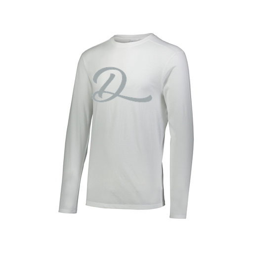 [FTLCUBWH-AXS-LOGO2] Decker Men's Tri-Blend T-Shirt - Long Sleeve (Adult XS, White, Logo 2)