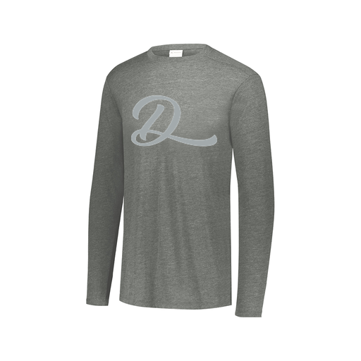 [FTLCUBGY-AXS-LOGO2] Decker Men's Tri-Blend T-Shirt - Long Sleeve (Adult XS, Gray, Logo 2)