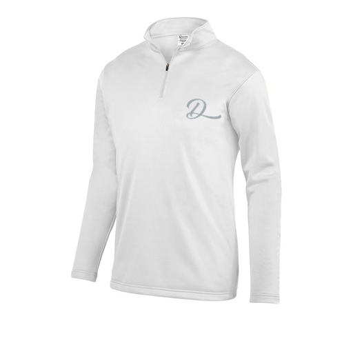 [FOLQFFWH-AS-LOGO2] Decker Men's FlexFleece 1/4 Zip (Adult S, White, Logo 2)