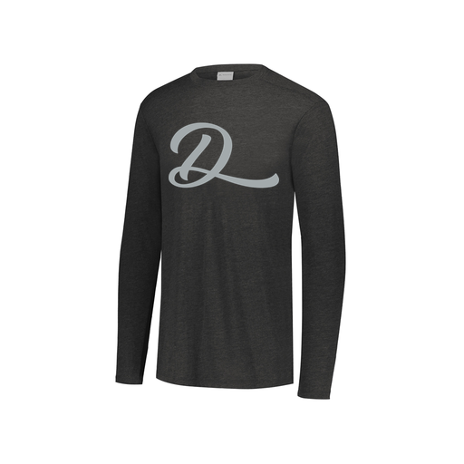 [FTLCUBBK-YS-LOGO2] Decker Youth Tri-Blend T-Shirt - Long Sleeve (Youth S, Black, Logo 2)