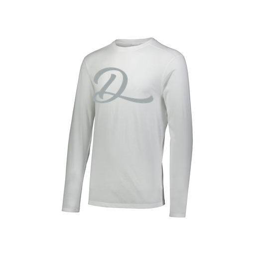 [FTLCUBWH-YS-LOGO2] Decker Youth Tri-Blend T-Shirt - Long Sleeve (Youth S, White, Logo 2)