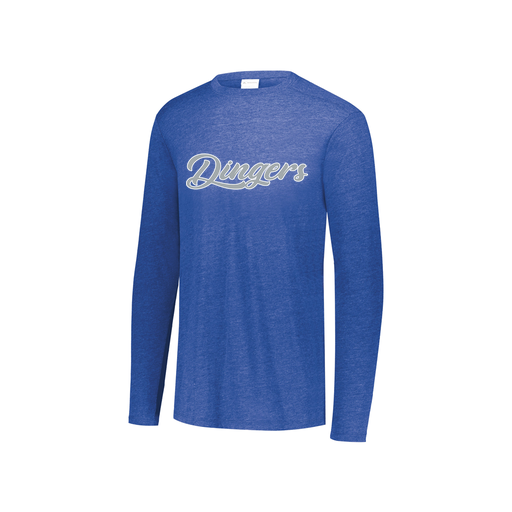 [FTLCUBRY-YS-LOGO1] Decker Youth Tri-Blend T-Shirt - Long Sleeve (Youth S, Royal, Logo 1)