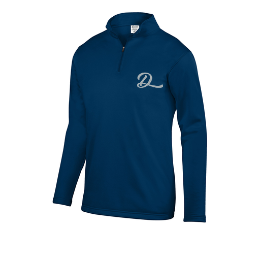 [FOLQFFNV-YS-LOGO2] Decker Youth FlexFleece 1/4 Zip (Youth S, Navy, Logo 2)