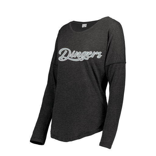 [FTLCUBBK-FAS-LOGO1] Decker Women's Tri-Blend T-Shirt - Long Sleeve (Female Adult S, Black, Logo 1)