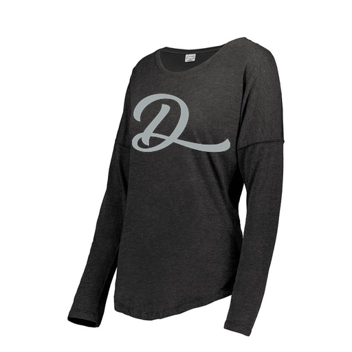 [FTLCUBBK-FAS-LOGO2] Decker Women's Tri-Blend T-Shirt - Long Sleeve (Female Adult S, Black, Logo 2)