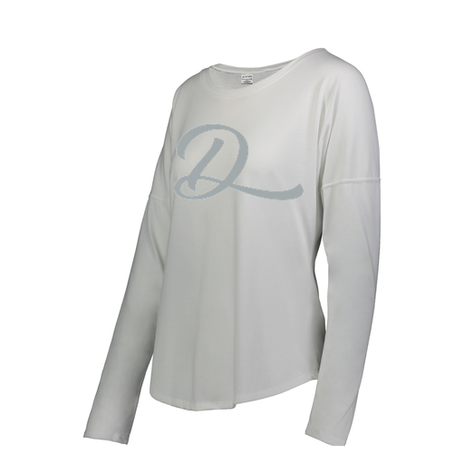 [FTLCUBWH-FAS-LOGO2] Decker Women's Tri-Blend T-Shirt - Long Sleeve (Female Adult S, White, Logo 2)