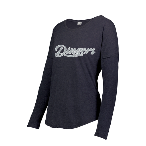 [FTLCUBNV-FAS-LOGO1] Decker Women's Tri-Blend T-Shirt - Long Sleeve (Female Adult S, Navy, Logo 1)