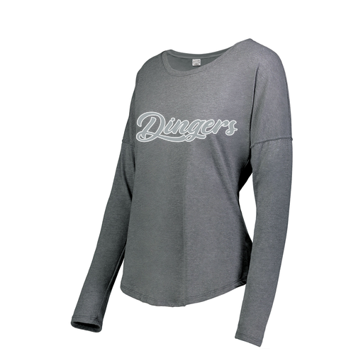 [FTLCUBGY-FAS-LOGO1] Decker Women's Tri-Blend T-Shirt - Long Sleeve (Female Adult S, Gray, Logo 1)